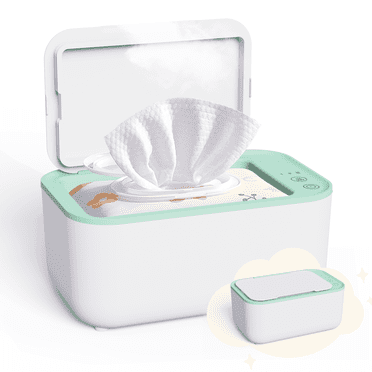 Kisdream Baby Wipe Warmer & Wet Wipes Dispenser - Portable Large Capacity, Evenly Heated for Newborns Nursery - Green