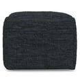 thumbnail image 4 of Simpli Home Fredrik Boho Square Pouf in Dark Blue Woven Genuine Leather, 4 of 10