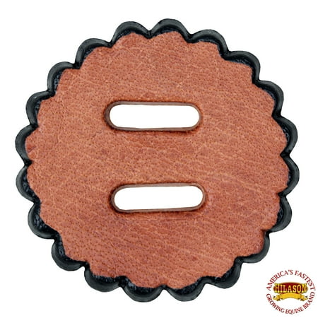 Slotted Saddle Concho - 06 PACK HILASON SLOTTED SCALLOPED LEATHER ROSETTE CONCHO SADDLE TACK TAN 2