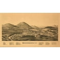 thumbnail image 2 of Burleigh 24x16 Black Ornate Wood Framed with Double Matting Museum Art Print Titled - Warrensburg New York - Burleigh 1891, 2 of 4