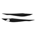 thumbnail image 3 of Headlight Eyebrow, Head Light Eyelid Pretty Color Left Right Streamlined 1 Pair  For Decoration Glossy Black,Carbon Fiber Style, 3 of 8