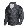 thumbnail image 1 of Blusa y camisa de manga larga con cuello vuelto para hombre, sudadera estilo western con estampado vintage y cremallera de un cuarto, jersey de manga larga con media cremallera y bolsillos, camisa de, 1 of 4