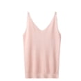 thumbnail image 4 of Inverlee Trendy Solid Comfort Tank Tops for Women Summer Casual Sleeveless Petite Tops Basic V Neck Cami Shirts with Pleated Hem, 4 of 5