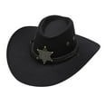 thumbnail image 1 of Sombrero de Vaquero Occidental Sombrero de para Hombres Cómodo Protección Solar Sombrero Ligero para El Sol Sombrero para El Sol para Acampar Negro Fernando sombrero de vaquero, 1 of 8