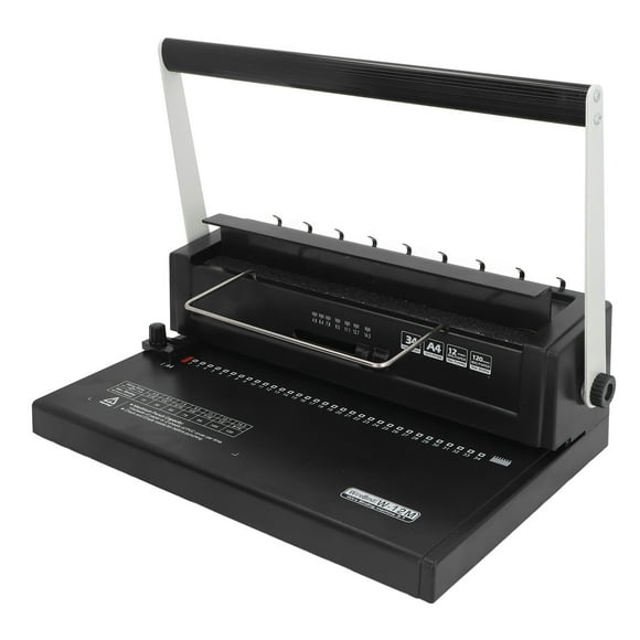 Binding Machine, 34 Square Holes Binding Machine Spiral Coil Binder for Office