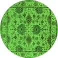 thumbnail image 1 of Ahgly Company Indoor Round Oriental Green Traditional Area Rugs, 7' Round, 1 of 4