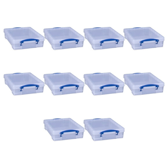 Really Useful Box 4L Storage Container w/ Lid & Clip Lock Handles (10 Pack)
