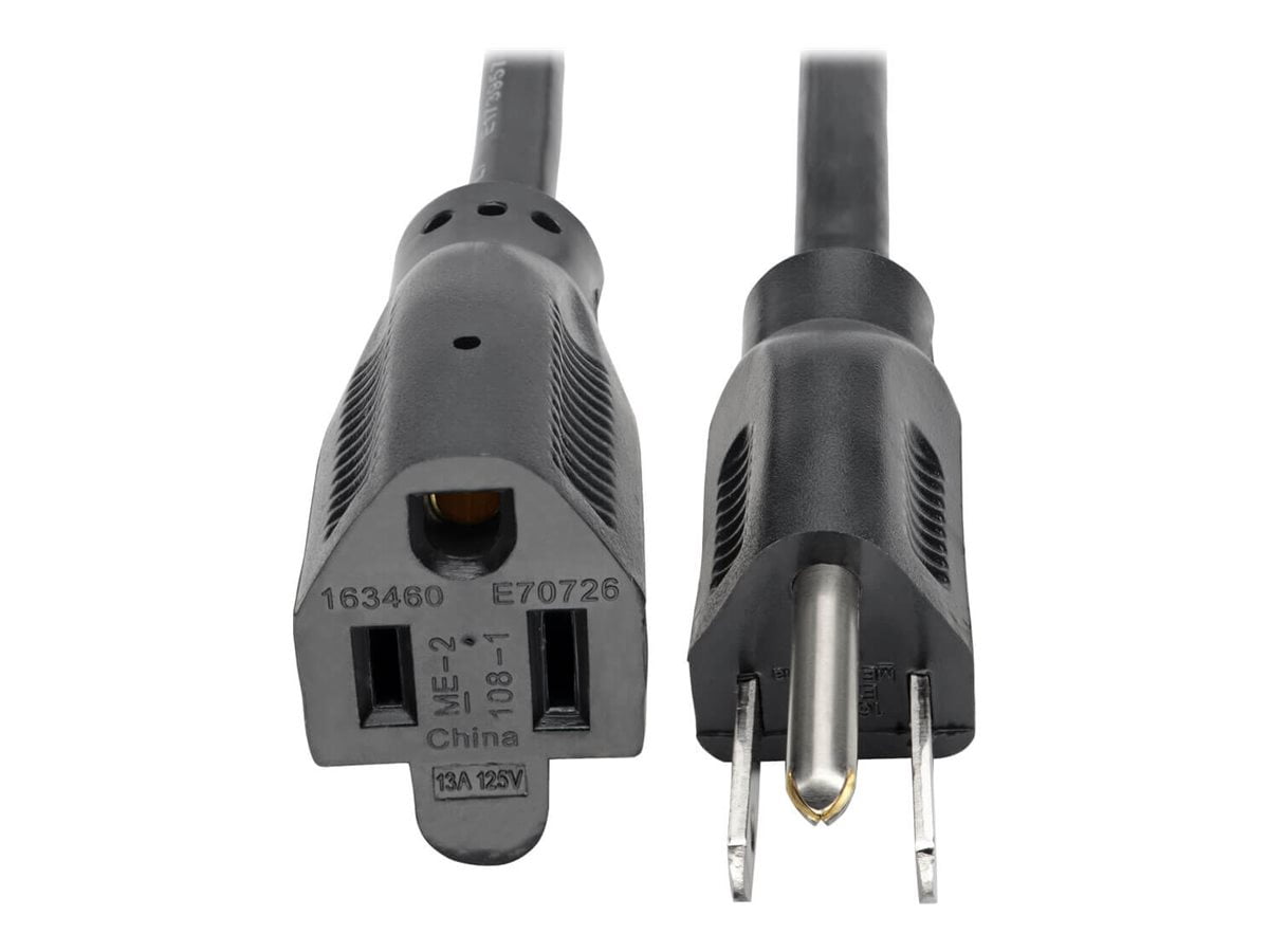 CableLeader 3-Foot Heavy Duty Extension Cord - 14AWG SJT 15A/125V Power Cable, NEMA 5-15P To 5-15R