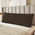 thumbnail image 2 of Fotbe Brown Moroccan Trellis Funda para Almohada Corporal con Diseño, Funda de Microfibra Ultrasuave de 20x54 Pulgadas, Ropa de Cama Elegante, 2 of 7