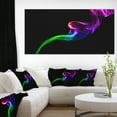 thumbnail image 1 of Motif de Feu Fractal Coloré sur Fond Noir - Grande Oeuvre Murale Abstraite sur Toile, 1 of 3