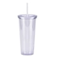 thumbnail image 1 of Price cut 24oz Plastic Straw Cup Creative Transparent Cold Drink Cup With Lid, 1 of 4