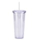 thumbnail image 1 of Vaso plástico transparente Maojin 24oz con Tapa y pajita, 1 of 4