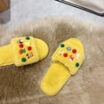 thumbnail image 5 of Lovskoo 2024 Christmas Slippers for Women And Men Couple Shoes Flat Fleece Non-Slip Home Shoes Linen Comfortable Platform Slippers Yellow, 5 of 6