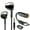 Black 3.5mm plug+USB C plug, variant on Wired earbuds heavy bass with mic, 3.5mm in ear wired headphones with metal magnets,Immersive stereo earphones wire 3.5mm jack universal