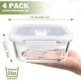 thumbnail image 2 of Recipientes de vidrio para almacenamiento de alimentos Susukkie de 24 oz, paquete de 4, 2 of 7