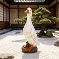 thumbnail image 4 of BZPIZ Desk Goose, Garden Porch Goose Statues, 9.8In Resin Real Concrete Porch Goose Decor, Outdoor Animal Sculptures & Statues, Perfect for Home Garden Stairs, Backyard, Farm, Patio, 4 of 7