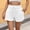White, variant on TAGOLD Women's Summer Athletic Shorts Pants,Casual Plus Size Short Pants for Womens,Womens Solid Color Fashion Comfy Drawstring Casual Elastic Waist Pocket Loose Shorts Pants