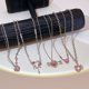 thumbnail image 4 of Dulce Rosa Circonio Colgante Collar Arco Ala Mariposa Corazón Clave Cadena De Plata Gargantilla Para Las Mujeres Accesorios De Joyería, 4 of 4