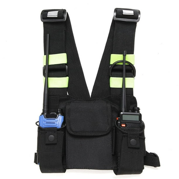 Chest Bag Adjustable Two Way Radio Vest Portable Front Case