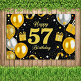 thumbnail image 5 of Glittery 57th Birthday Banner with Balloons Gift Boxes and Ribbons Background Backdrop Party Decoration Supplies for Birthday Party Photography Props Happy Birthday Celebrations, 5 of 7
