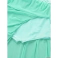 thumbnail image 6 of Yruioon Girls Spaghetti Straps Ballet Dance Dress Gymnastic Leotard Overlay Lyrical Dress Party Wear Light Green 7-8, 6 of 7