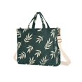 thumbnail image 7 of FORMRS Womens Corduroy Tote Bag Crossbody Shoulder Handbag with Pocket, Beige Leaves, 7 of 7