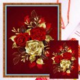 thumbnail image 1 of Tela para Bordar Rosa Dorada Full Algodón Ecológico 11CT 3 Hilos (03) Blanco, 1 of 9
