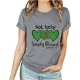 thumbnail image 2 of Qiopertar Haut à Manches Courtes Col Rond Imprimé Graphique pour la Saint-Patrick pour Femmes Grandes Économies de Vacances! Offres de la Semaine Liquidation, 2 of 7