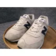 thumbnail image 3 of New Balance Mens 574 Classic v2 Tan Navy Suede Shoe Sneaker Size 11.5 D ML574EQ2, 3 of 5