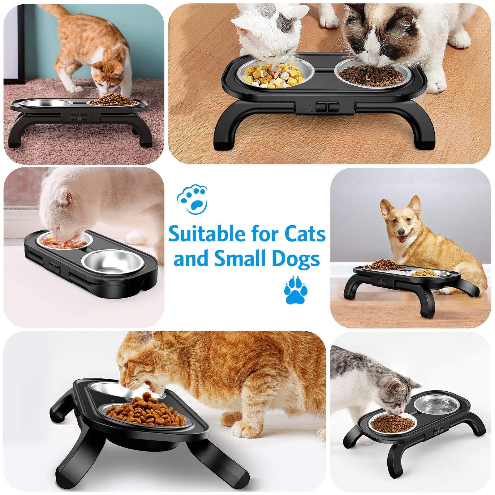 ORIA Pet Feeder Bowl, Spill Proof Pet Water Dispenser Vehicle/Outdoor/Indoor Drinking Water Bowl for Dogs and Cats