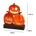 thumbnail image 3 of Liquidación Halloween Wooden Desktop Lighting, P-umpkin L-antern Decoration, Halloween Desktop Decoration, 3 of 5