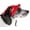 Red, variant on Pet Life ® 'Sea Spot Sun' UV Protectant Adjustable Fashion Mesh Brimmed Dog Hat Cap