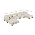thumbnail image 4 of Lexicon Traverse Corduroy 6-Piece Modular Sectional with Ottomans in Beige, 4 of 5