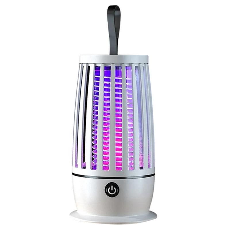 2X Electric Fly Catcher USB Rechargeable Electric Mosquito Swatter Electric Fly Trap with Night Light,A