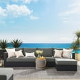 thumbnail image 2 of Modular Lounge Sectional Sofa Set, Grey Gray, Aluminum Metal, Outdoor Patio Balcony Cafe Bistro Garden Hospitality Restaurant, Modern Contemporary HB36636, 2 of 8