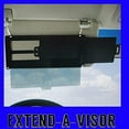Sliding Car Visor Extender with Tinted Screen to Reduce Glare