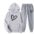 thumbnail image 1 of SHIXIAOO Sweat à Capuche Décontracté à la Mode pour Automne et Hiver Unisexe Doublure Douce Design Cœur pour Usage Quotidien et Coupe Décontractée Options Assorties Sweat à Capuche Sportif pour Femmes Fermeture Éclair Complète, 1 of 8