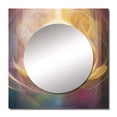 thumbnail image 2 of Designart "Deity Figure In Nelumbo Nucifera Gold Contemplation II" Meditation Square Mirror For Wall Decor - Large Yellow Square Mirror Printed Wall Decor - Traditional Square Living Room Mirror, 2 of 5