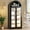 Black+Arched Top+LED Lights, variant on Tomnk 71" Tall Pantry Cabinet, Arched Cabinet, Kitchen Storage Cabinets with 2 Large Drawers & Adjustable Shelves & Glass Door for Living Room, Kitchen, Dining Room, Natrual
