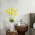 thumbnail image 6 of 26-inch Artificial Silk Yellow 5 Heads Ball Mum Long Stem, for Indoor Use, by Mainstays, 6 of 9