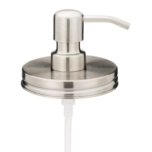 Jarmazing Products Wide Mouth Stainless Steel Mason Jar Soap Dispenser Lids - One Pack - For all Wide Mouth Canning Jars