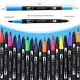 thumbnail image 3 of Double Tip Brush Pens Art Markers 12 Point Coloring Markers For Kids Adult Book Halloween Journaling Note Taking Lettering Calligraphy Drawing Art Craft Kit 10ml, 3 of 7