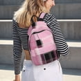 thumbnail image 7 of Casual Canvas Backpack Without Interlayer Large Capacity Stick Bag Design For Outdoor Shopping Office Outdoor Sports Plaid Fall Camo Pink_4 Medium, 7 of 7