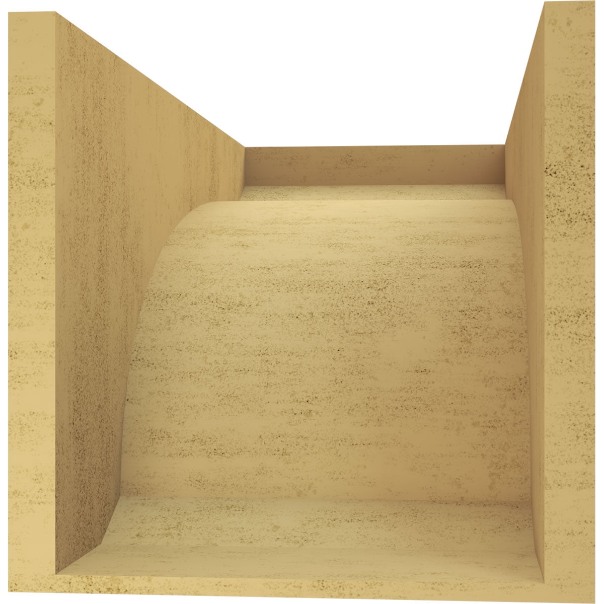 12"W x 24"D x 12"H Wide Legacy Rough Cedar Woodgrain TimberThane Corbel, Primed Tan