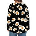 thumbnail image 4 of EchfiProm Womens Long Sleeve Tops Fall Crew Neck Shirts Plus Size Blouse Loose Floral for Women, 4 of 6