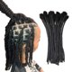thumbnail image 1 of Extensiones de rastas de cabello humano YOTCHOI hechas a mano, tamaño pequeño (diámetro 0,4 cm), 10 pulgadas, 30 hebras/paquete, negro Natural # 1B, 1 of 5