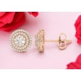 thumbnail image 3 of KEEVA JEWELS 0.50 Carat Total Round Cut Moissanite Stud Earrings for Women, Made in 925 Rose Gold Plated Silver, 3 of 6