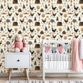 thumbnail image 3 of Peel and Stick Wallpaper Chickens Rustic Cabins Farm Autumn Trees Woodland Wall Mural 23.6in x 9.8ft Self Adhesive Removable Wall Paper Renter Friendly Wallpaper for Nursery Bedroom Cabinets, 3 of 8