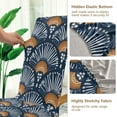 thumbnail image 5 of Yayeee 2 Pack Dining Chair Covers Stretch Parson Chairs Slipcovers Seat Protector, Blue Elegant Geometric, 5 of 6