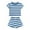 Blue, variant on Diufon Unisex Pajamas for Boys & Girls Toddler Cotton Soft Stripe Crewneck Tops and Drawstring Shorts Sets